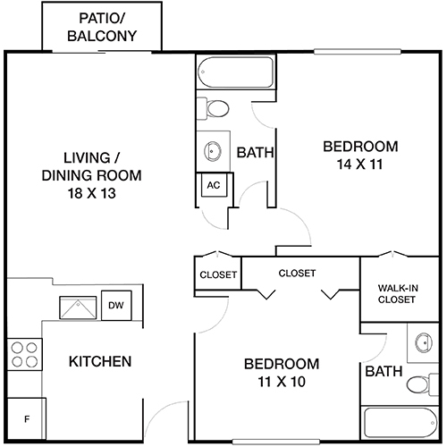 Floorplan - Plantation Gardens Apartment Homes