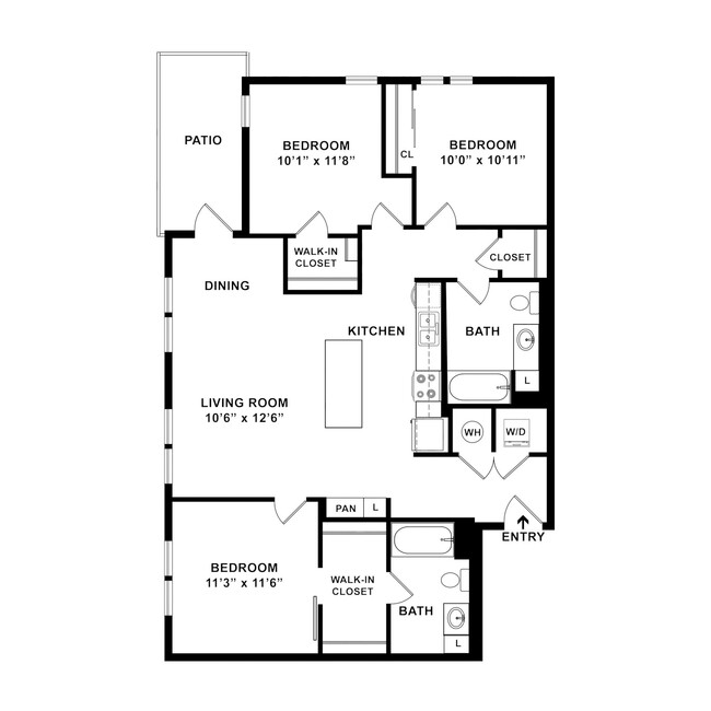 Bear Creek, 3 bed x 2 bath, 1228 sq. ft. - Cortland South Meridian