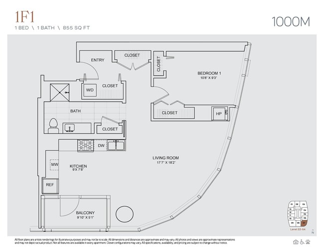 Floorplan - 1000M
