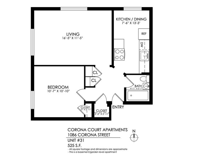 Floorplan - Corona Court Apartments