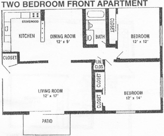 2BR/1BA Front - Royal York Garden Apartments