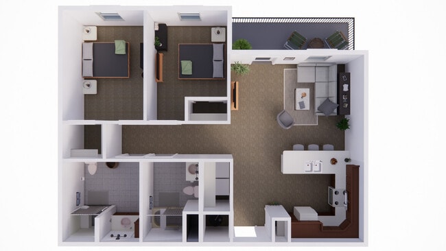 Two Bedroom - Pebblebrook Parkside