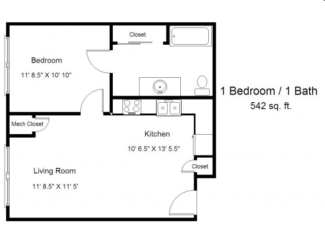 1BR/1BA - Grand South Senior