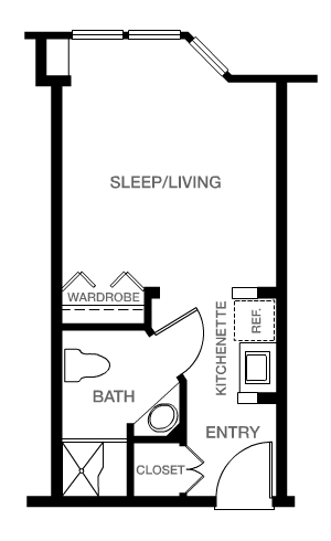 Studio - Emerald Court Apartments