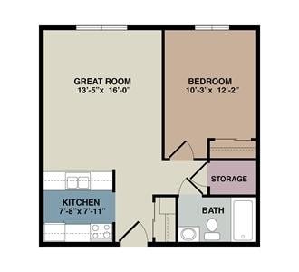 1 Bedroom - Heartland Senior Apartments