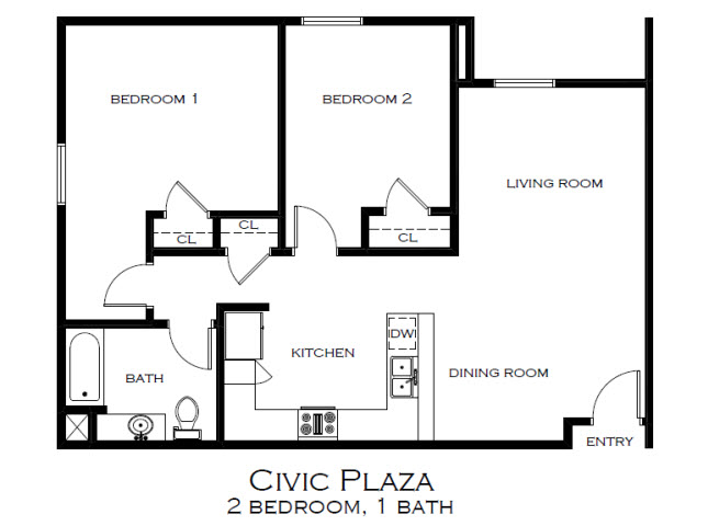 Floorplan - Civic Plaza Apartments