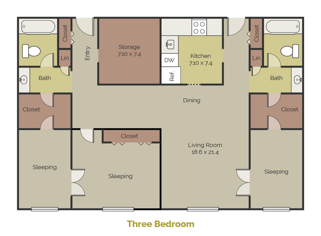 Floorplan - New Brookside Apartments