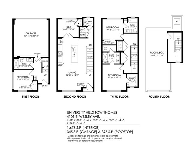 Floorplan - University Hills Townhomes