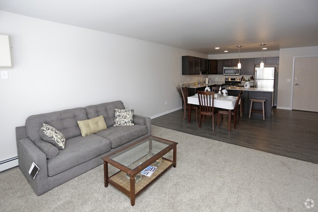 Two Bedroom - Living Area - Arbor Courts