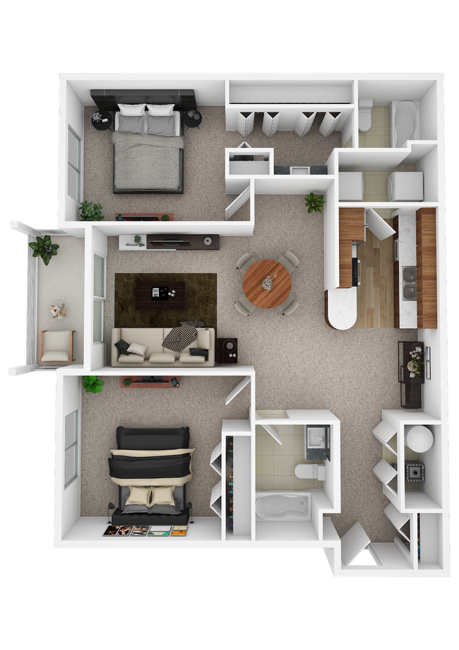 Floorplan - Prairiewood Apartments and Townhomes