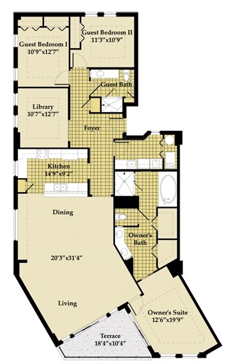 2BR/2BA - The Palms at Riviera Dunes