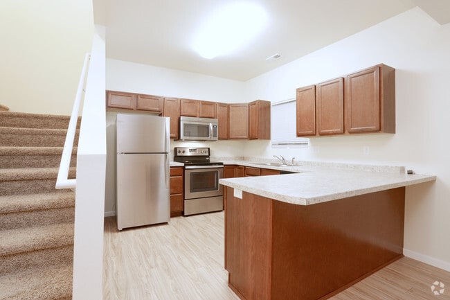 Two Bedroom Kitchen - Prairie Crossing Townhomes