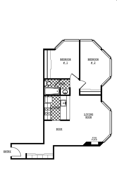 2BR/1BA - 1690 Broadway