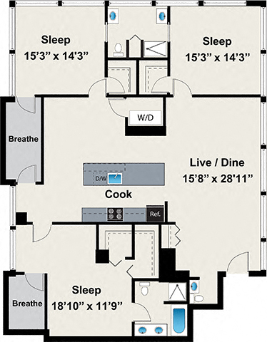 Floorplan - 24 S Morgan Apartments