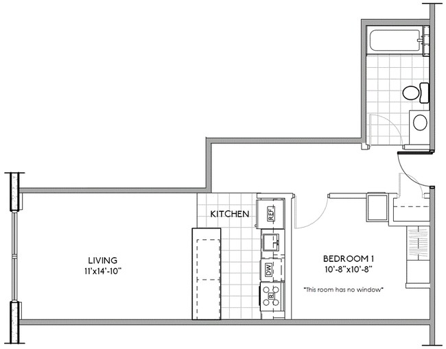 1BR/1BA - Humbucker Apartments