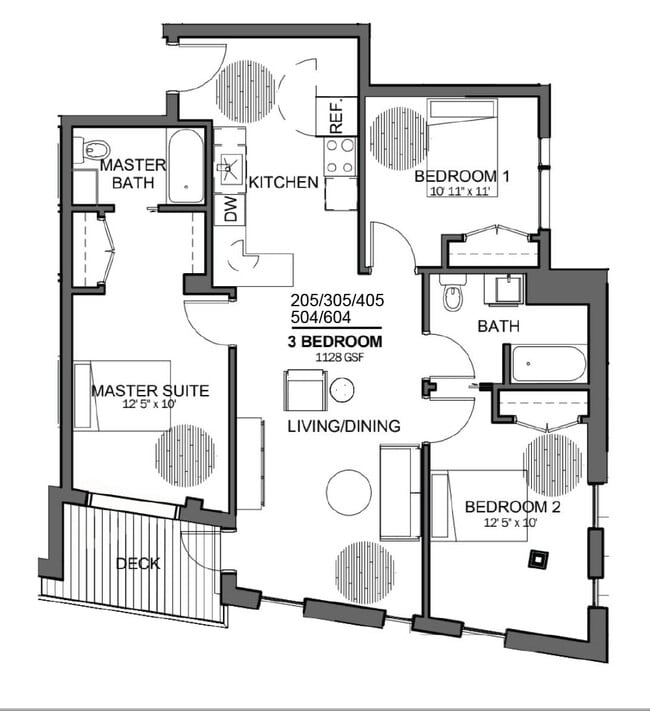 Floorplan - Walter Huntington Apartments