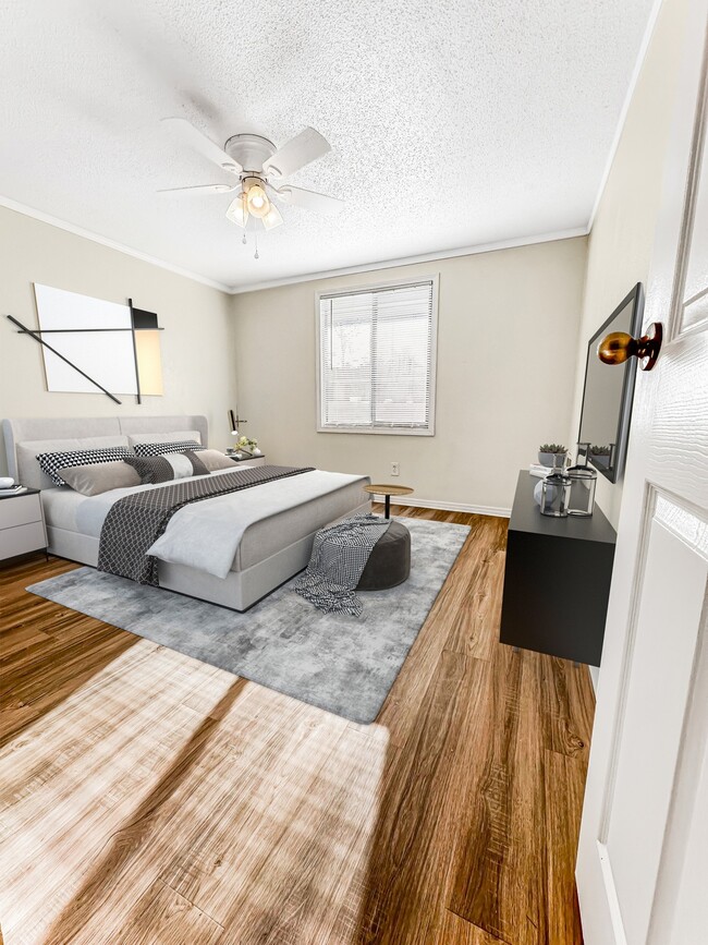 Relax in cozy bedrooms that offer plenty of storage and natural light, creating a perfect retreat at the end of the day. - Royal Glen Apartments