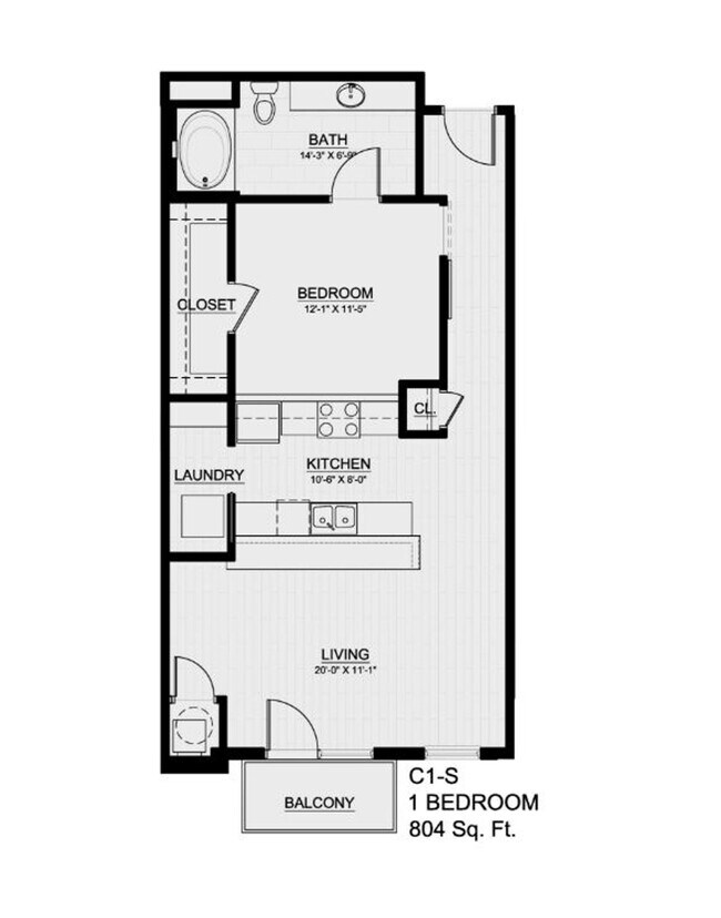 Floorplan - The Flats on Archer - Reduced Rates on All Units!