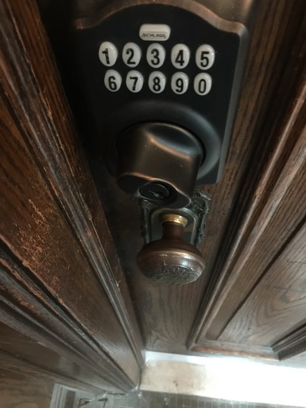 Electronic combination entry - 100 Claremont Ave