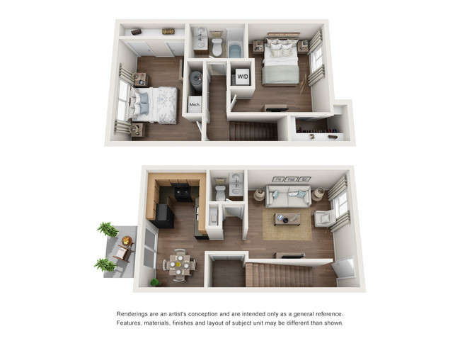 Floorplan - Buckroe Pointe Apartment Townhomes