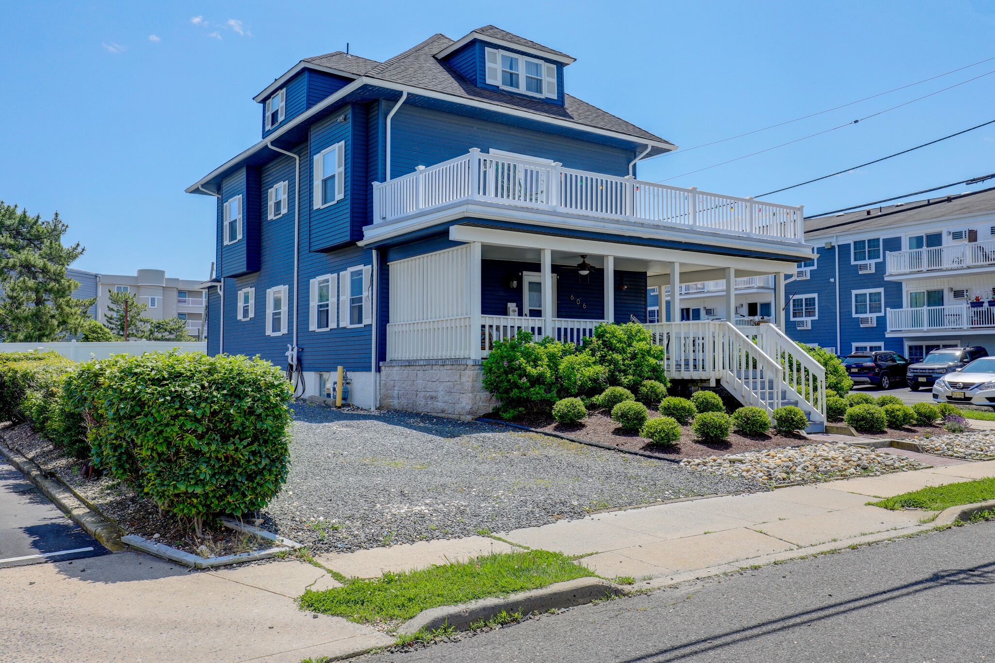 Newly landscaped front of house - 606 Beach Ave