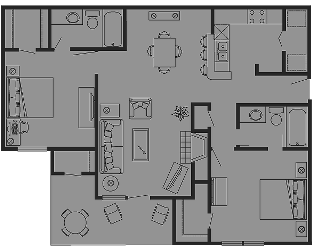 Floorplan - Preston Village Apartments