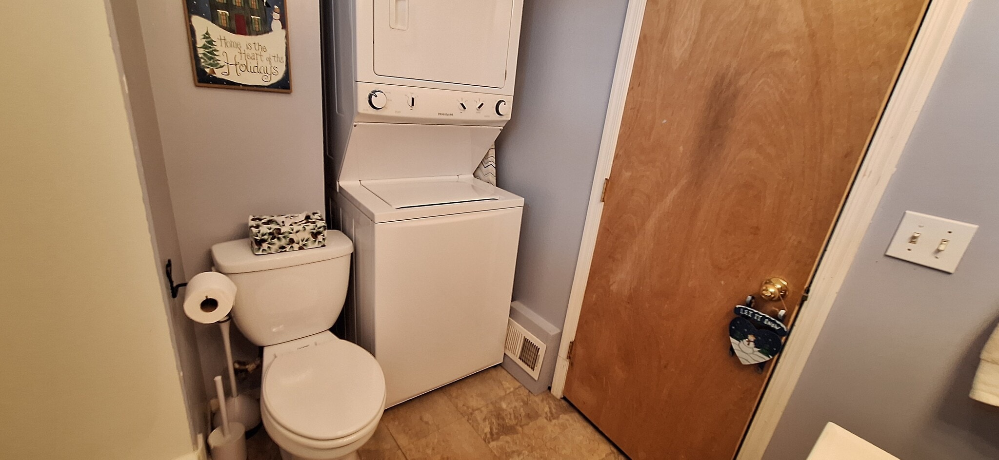 Washer & Dryer in Bathroom - 61 Pemberton Ave