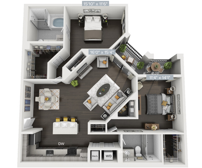 Floorplan - Avalon 850 Boca