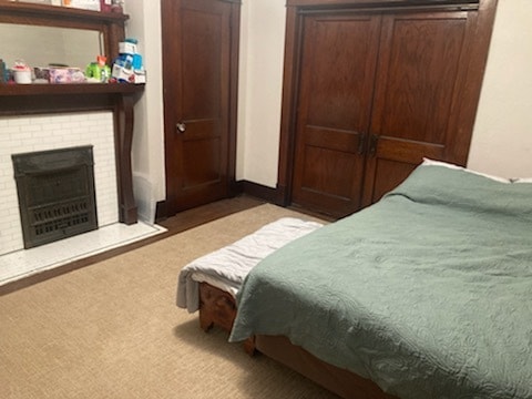 Bedroom w/ closet and pocket doors before carpet - 729 Gallion Ave