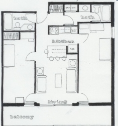 2BR/2BA - Oak Tree Apartments