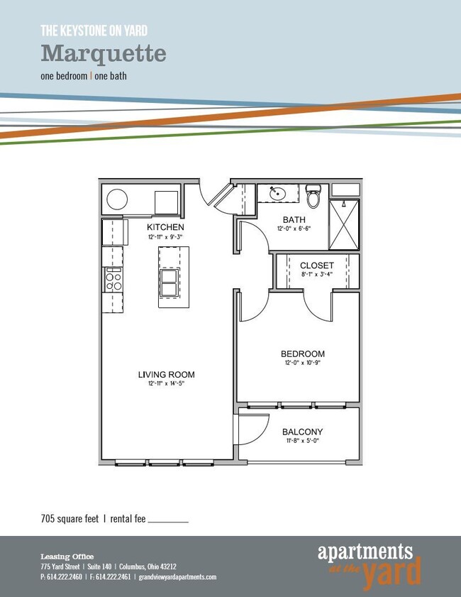 Floorplan - Apartments at the Yard: Keystone