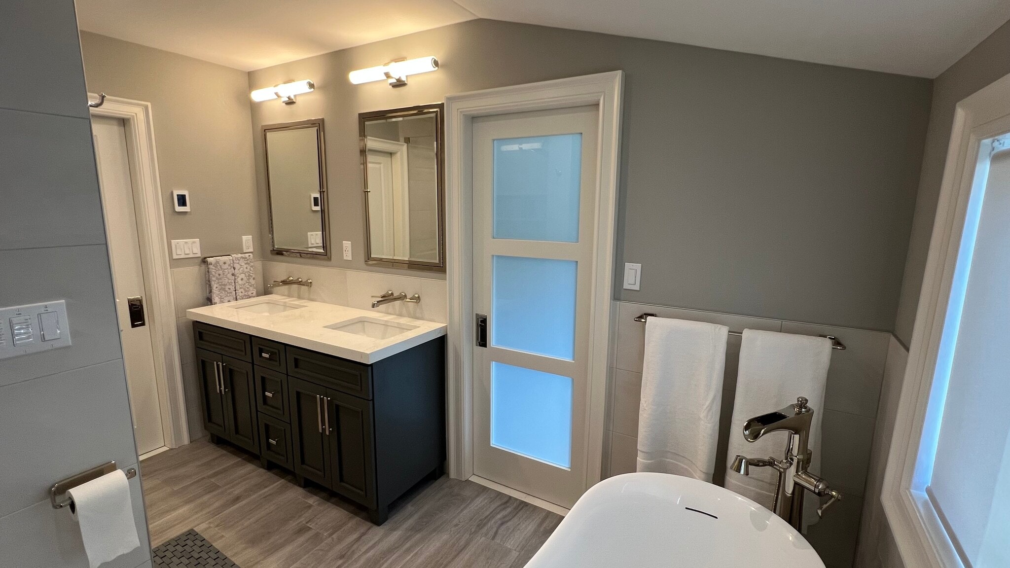 Bath-double vanity w/recessed medicine cabinets - 15 Broadway