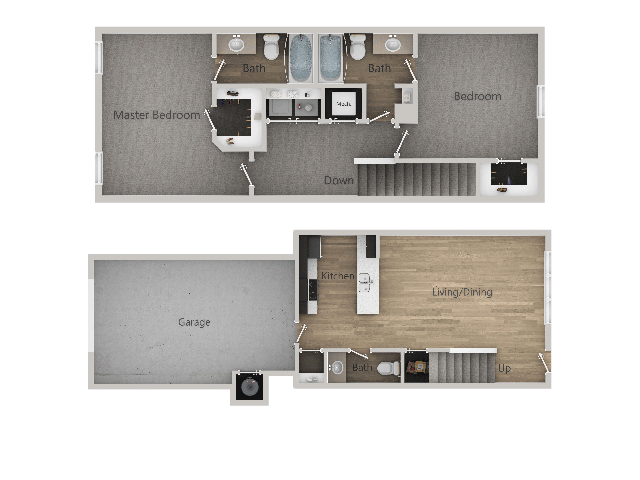 Floorplan - Parc on 5th Apartments & Townhomes