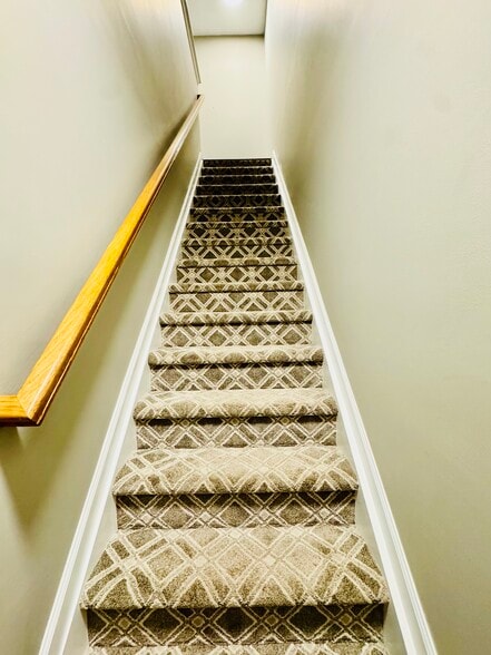 Luxury carpeted stairs - 131 Meridian Blvd