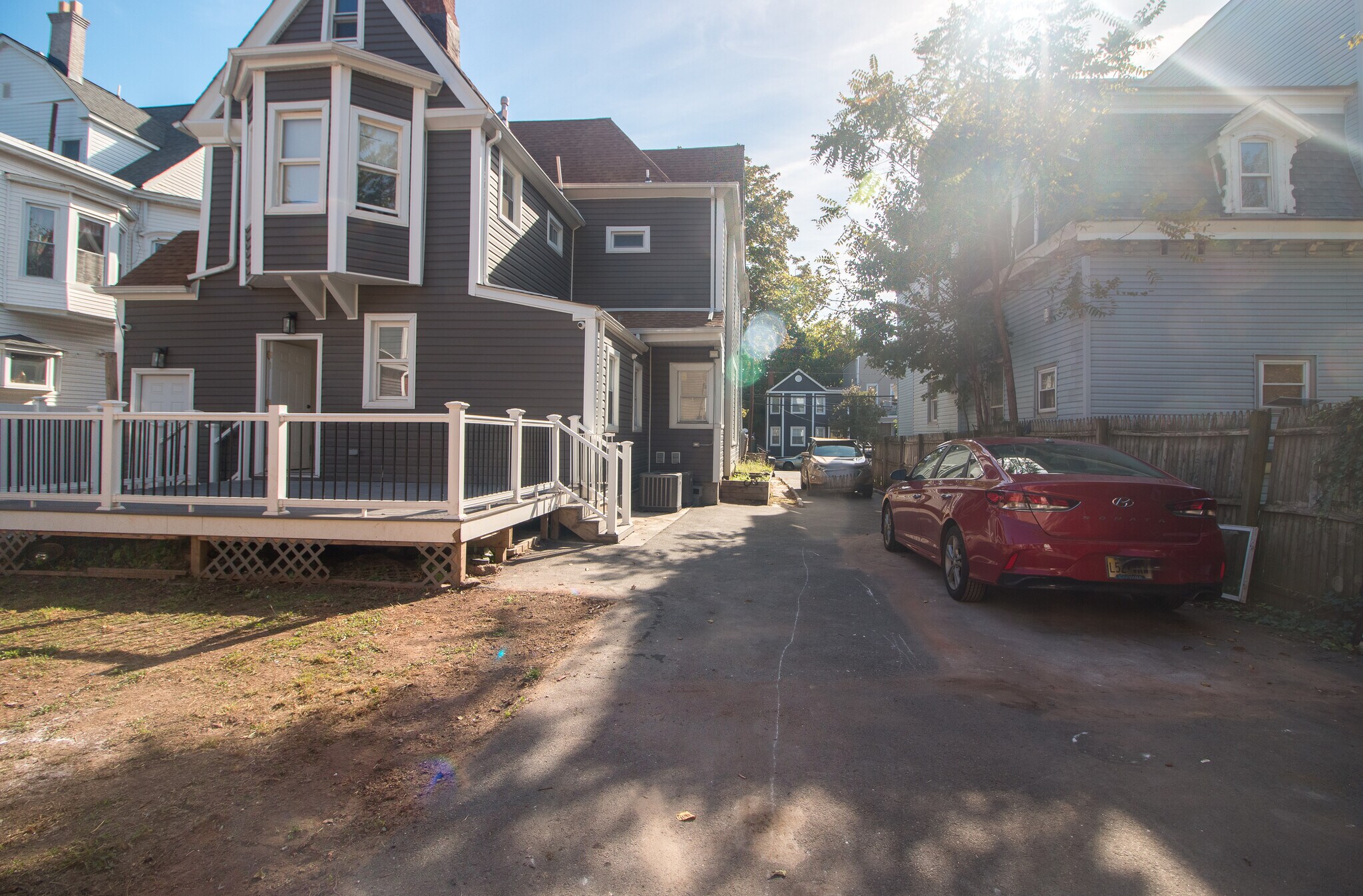 back deck & parking - 187-189 Littleton Ave