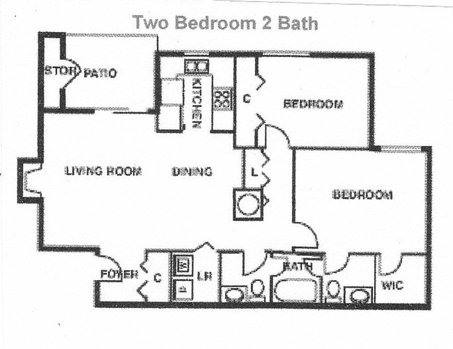2BR/2BA - Quail Forest Apartments