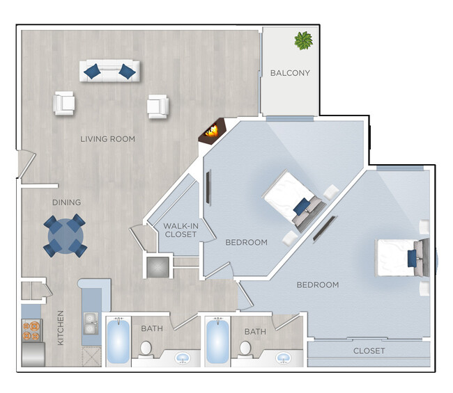 Floorplan - Chelsea Court Apartments