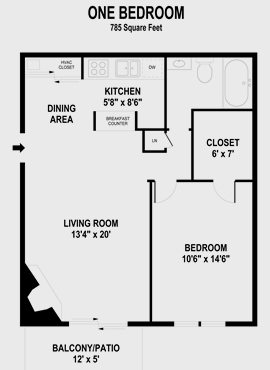 1BR/1BA - Royal Grove Apartments