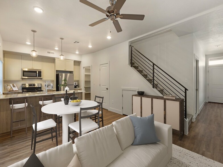 Open Concept Living Room into Kitchen - Desert Sage Townhomes