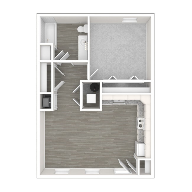 1 Bedroom Floorplan Unfurnished - Dover Highlands