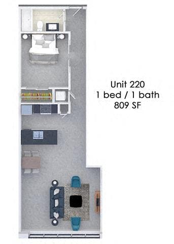 Floorplan - Fording Flats - All Utilities Included