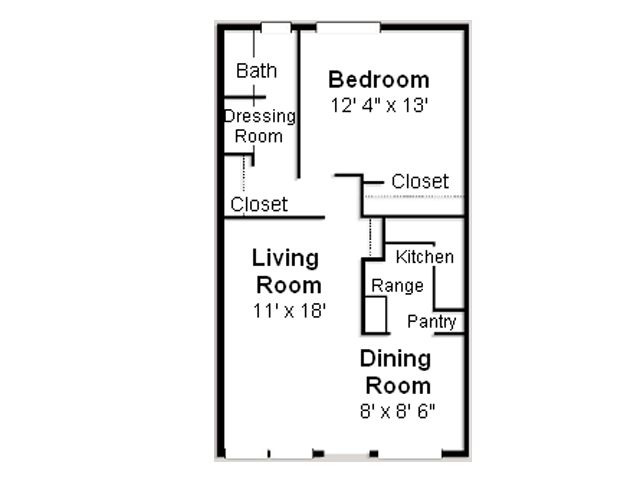 1x1 Deluxe 620 sq. ft. - Griffin Park Apartments