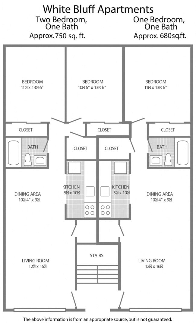 Floorplan - White Bluff Apartments