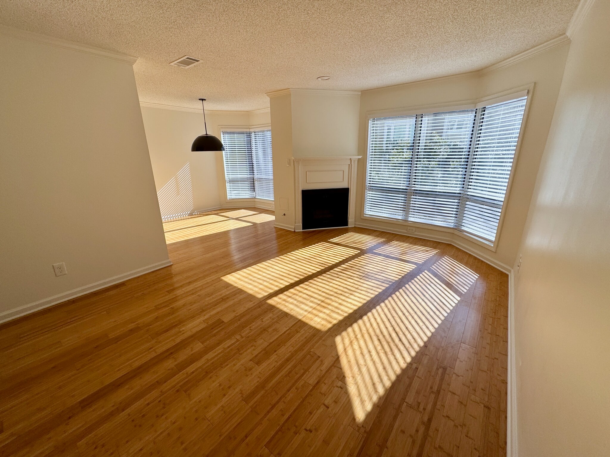 sunny living room with view into dining room - 209 14th St. NE #119