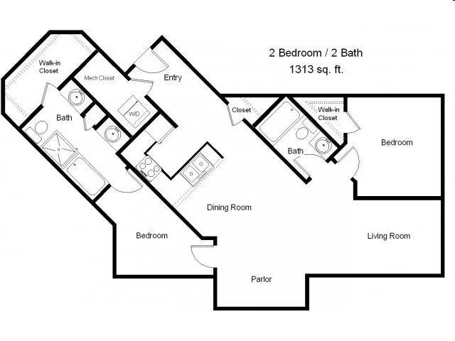 2BR/2BA - Pegasus Senior Villas