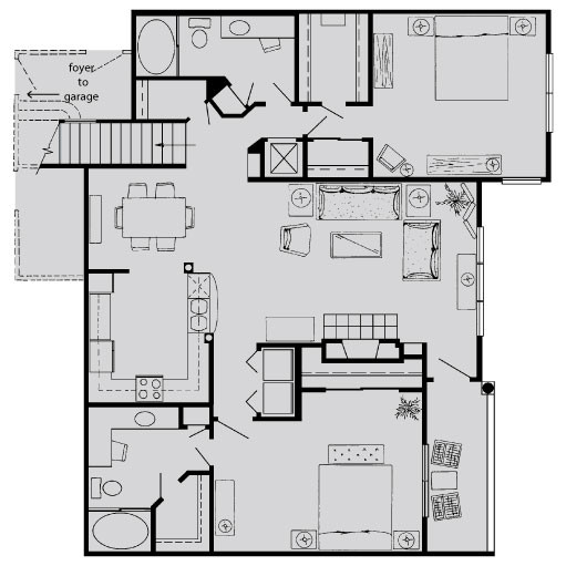 Floorplan - SaddleBrook Apartments