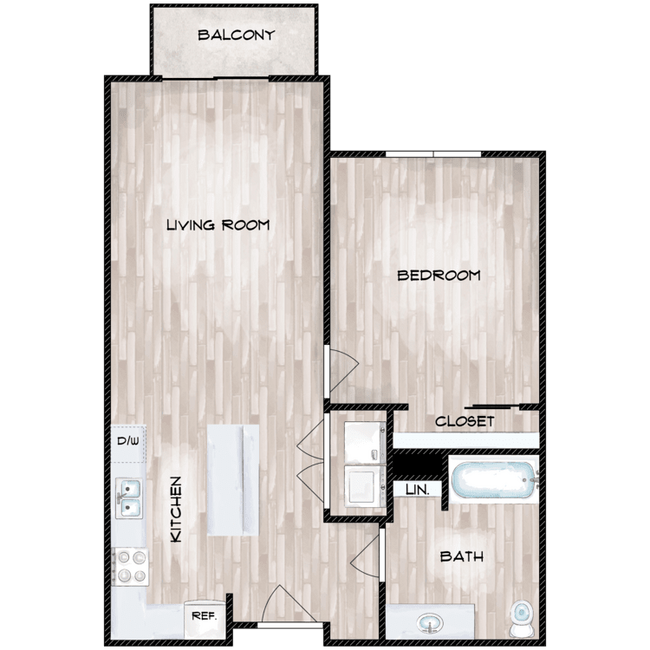 1x1_A1A_671_SqFt_FP_133929.png - Pointe by Vintage Apartments