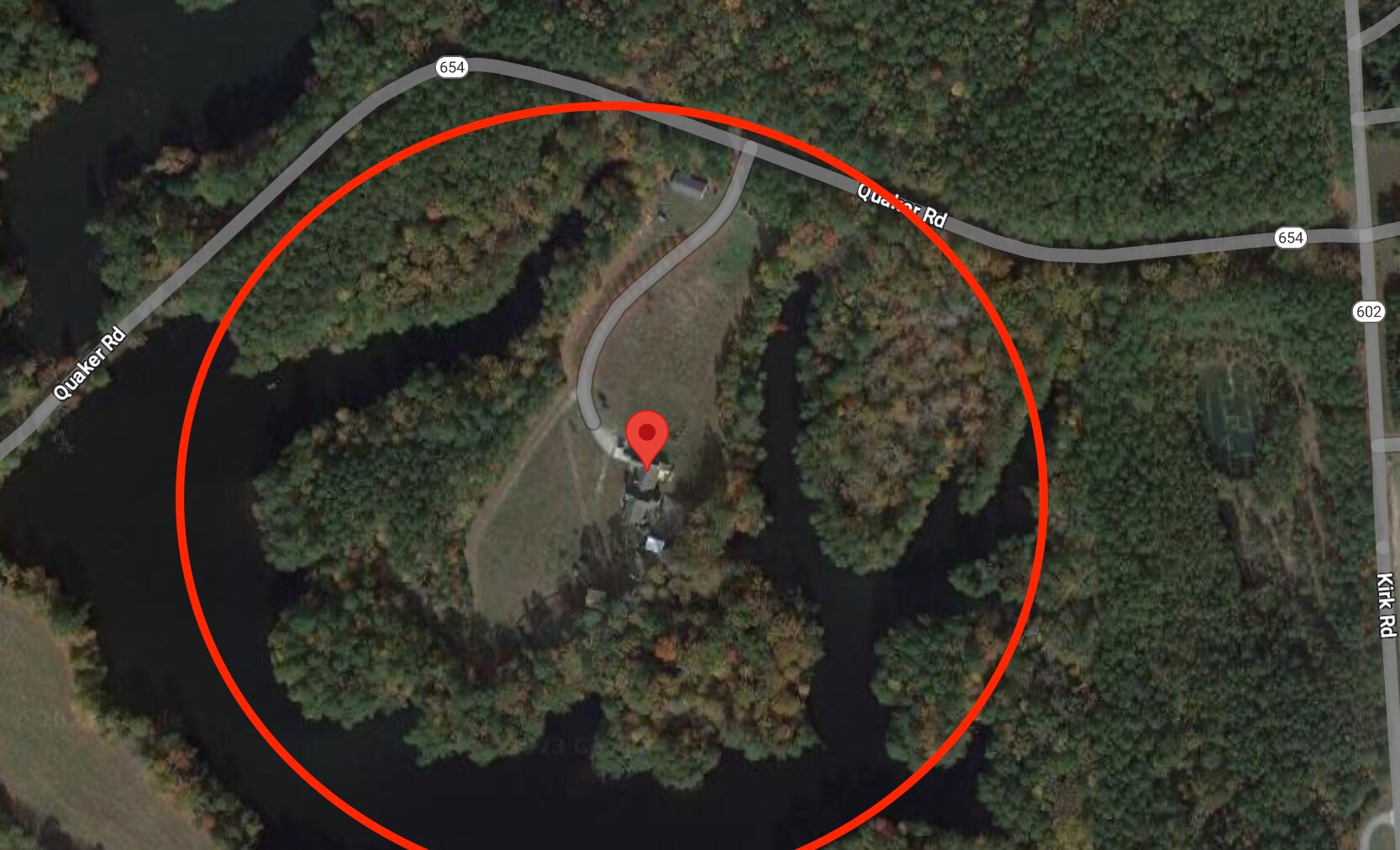 Satellite View - 21560 Quaker Rd