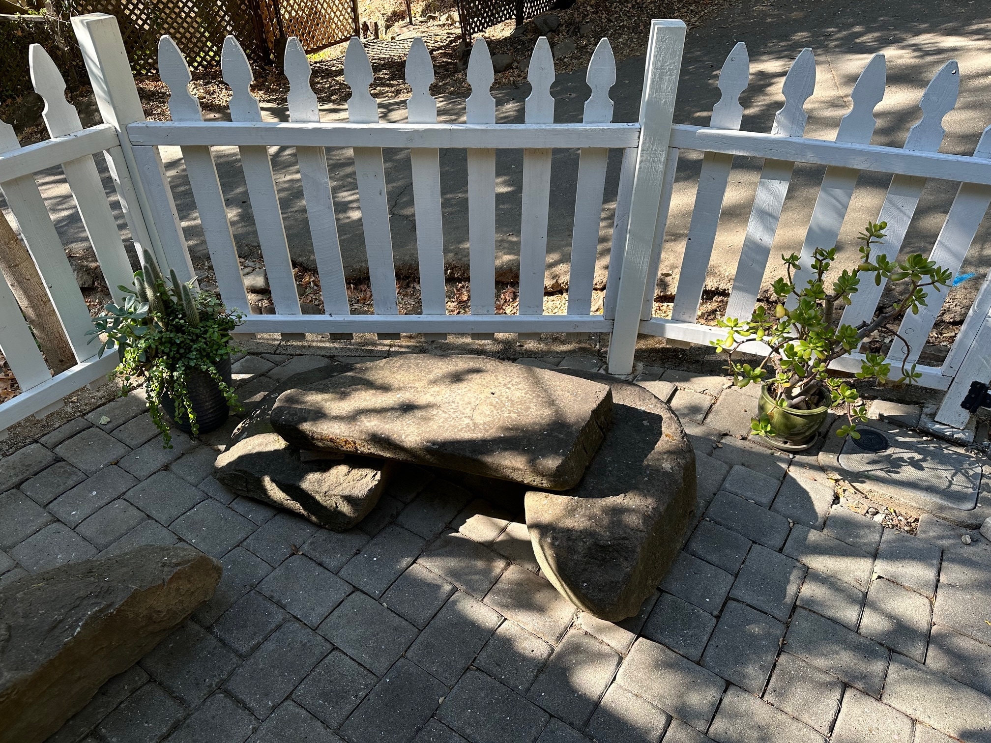 Stone bench - 12061 Pleasant Way