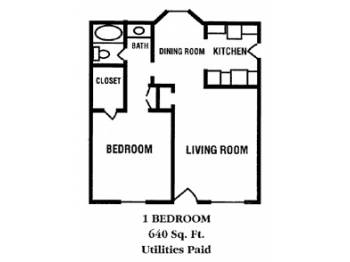 1BR/1BA - Hermitage Apartments